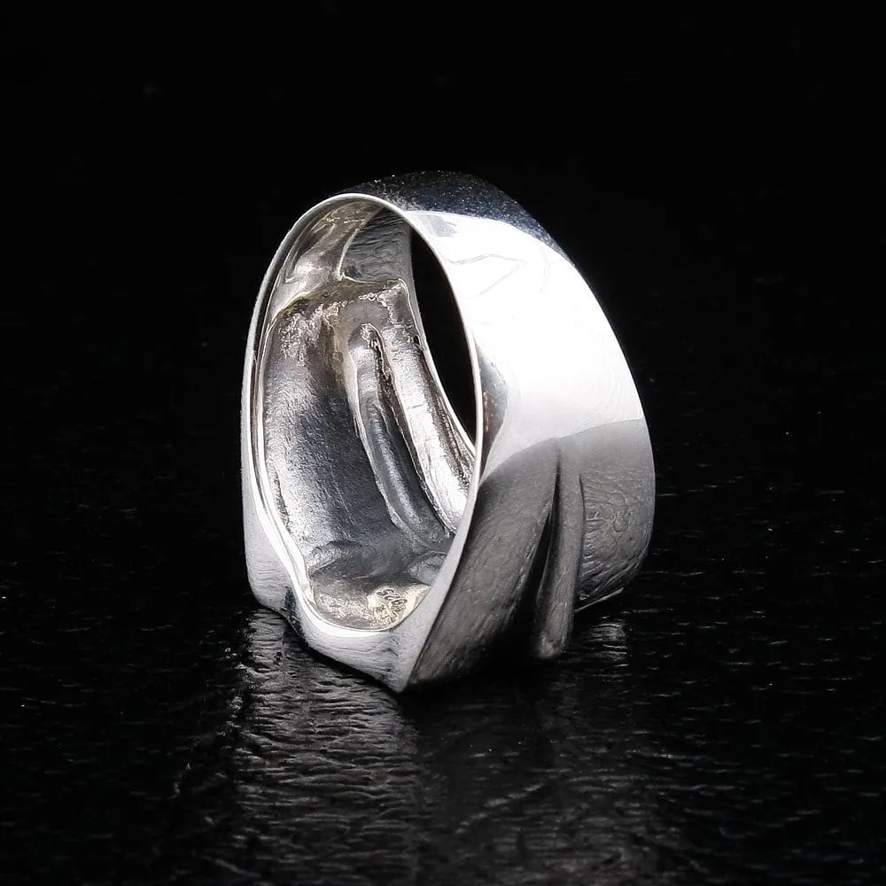 No 7 Sterling Silver Biker Ring