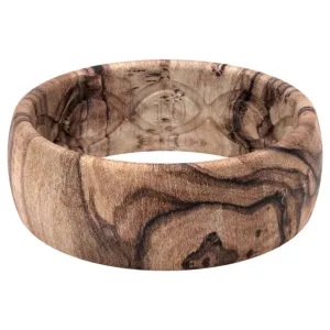 Nomad Burled Walnut Groove Ring