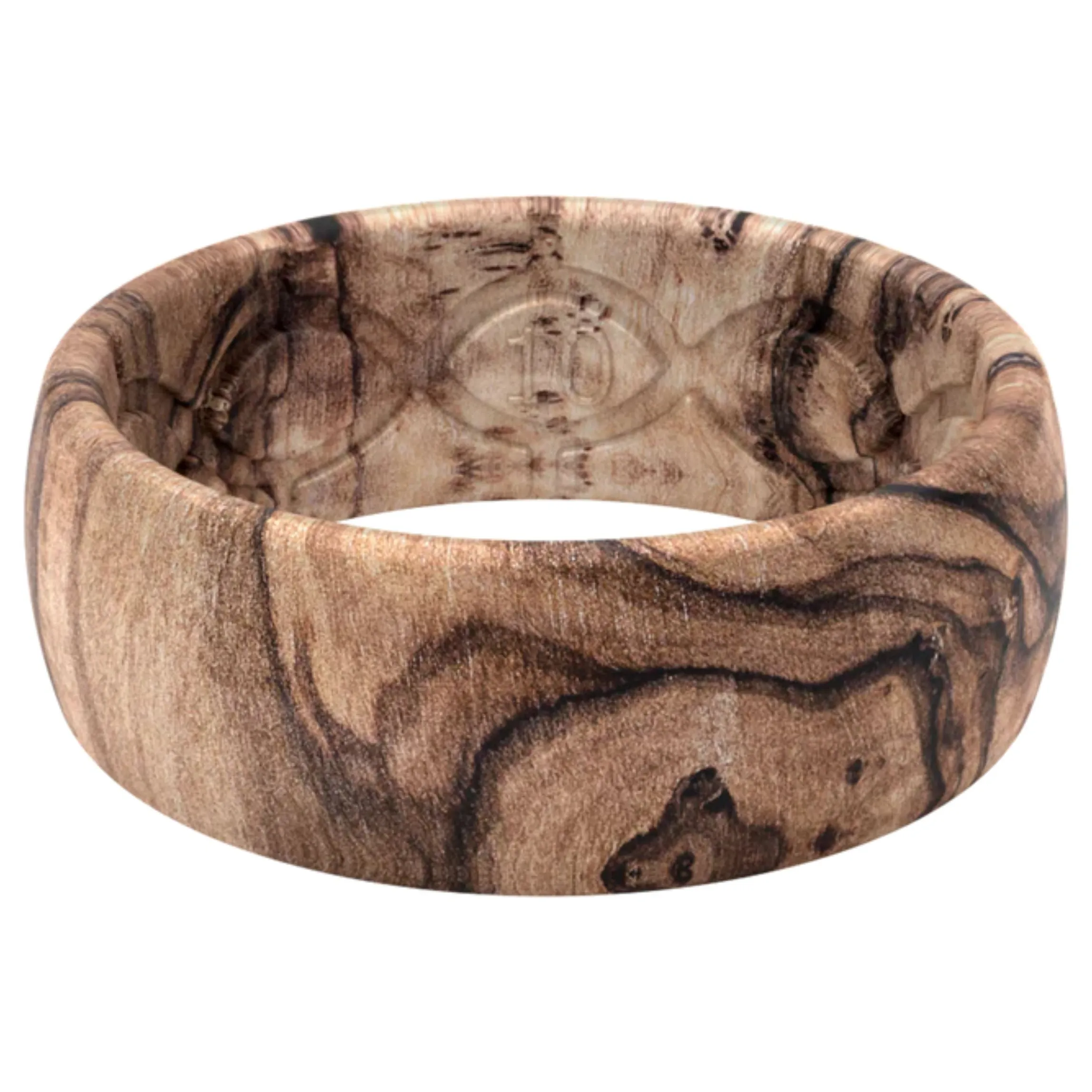 Nomad Burled Walnut Groove Ring