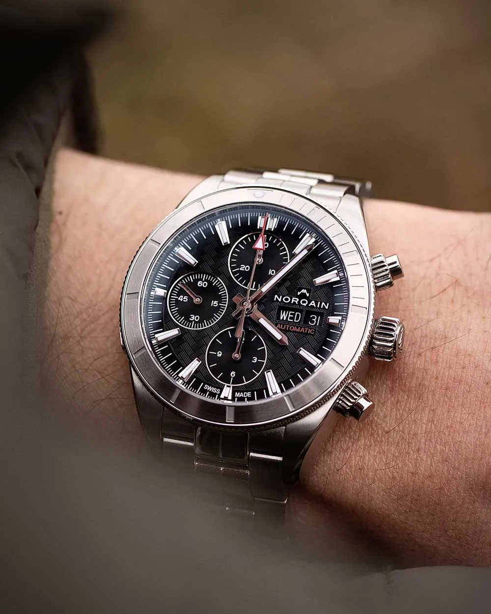 NORQAIN Adventure Sport Chrono Day Date Black 41mm