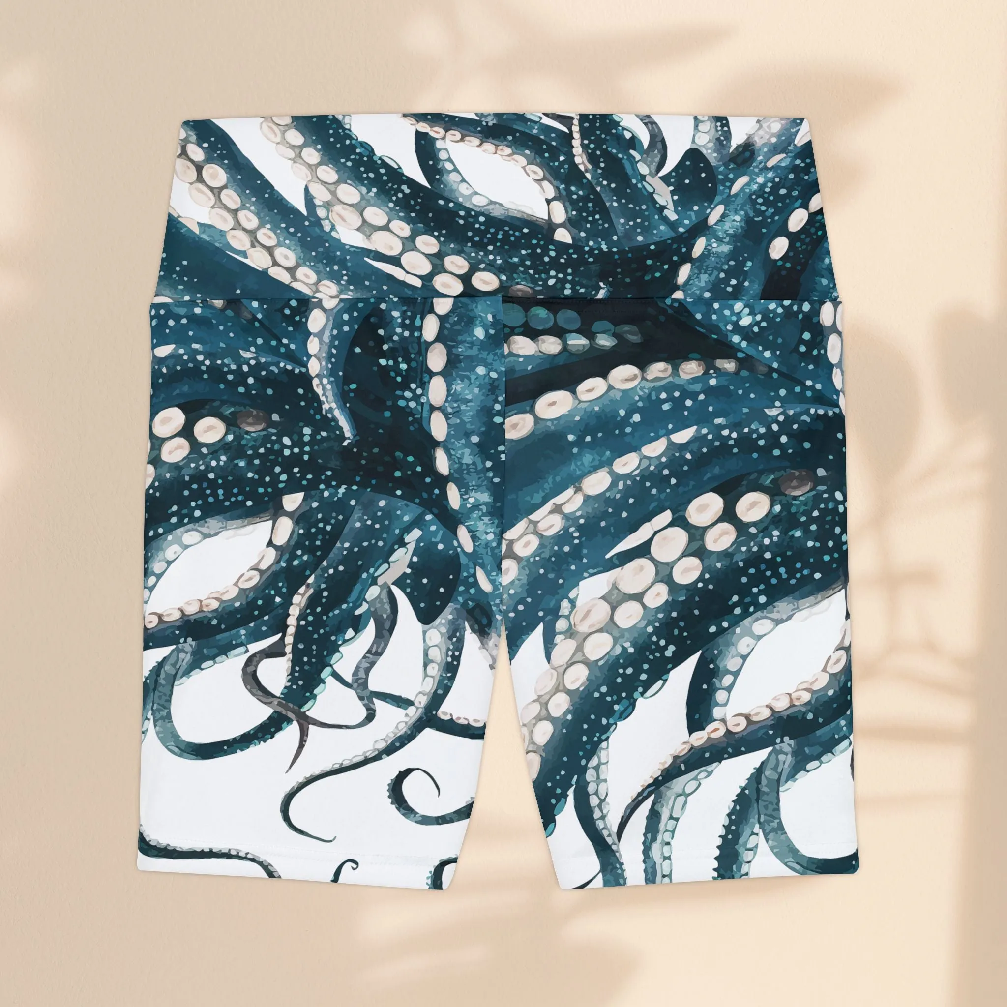 Ocean-Inspired Women's Workout Shorts | Octopus Design for Active Lifestyle