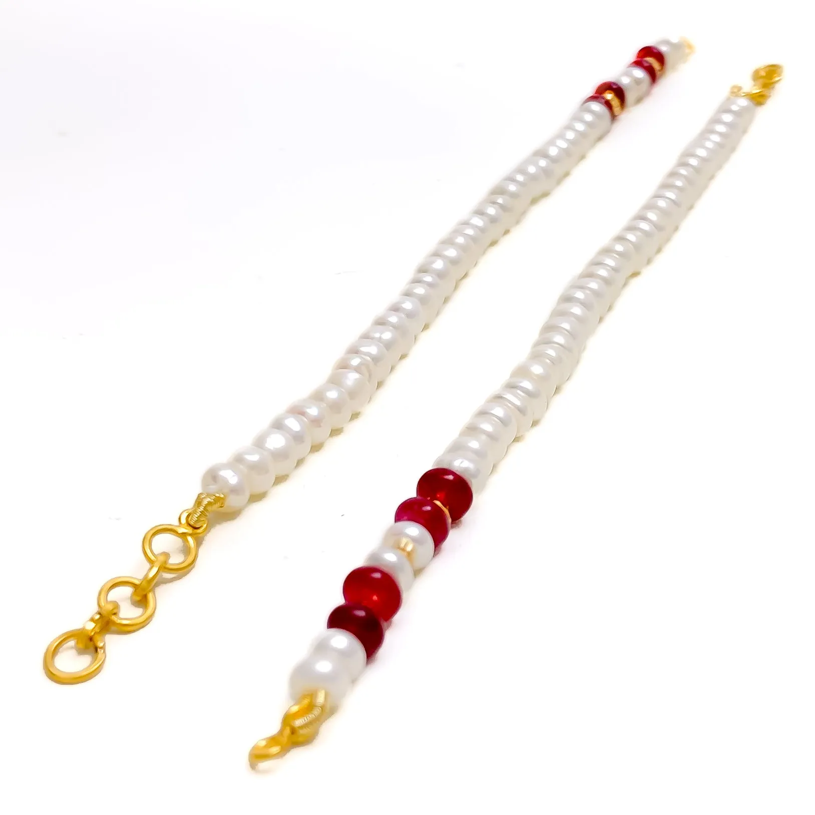 Opulent Beautiful 22k Gold Pearl Earrings Support Chain