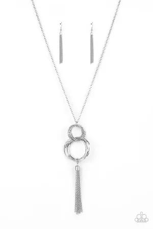Orbiting Splendor Silver Paparazzi Necklace