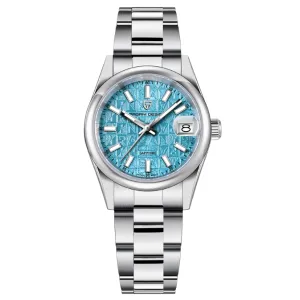 Pagani Design Silver Stainless Steel Tiffany Dial Quartz Watch for Gents - PD-1794