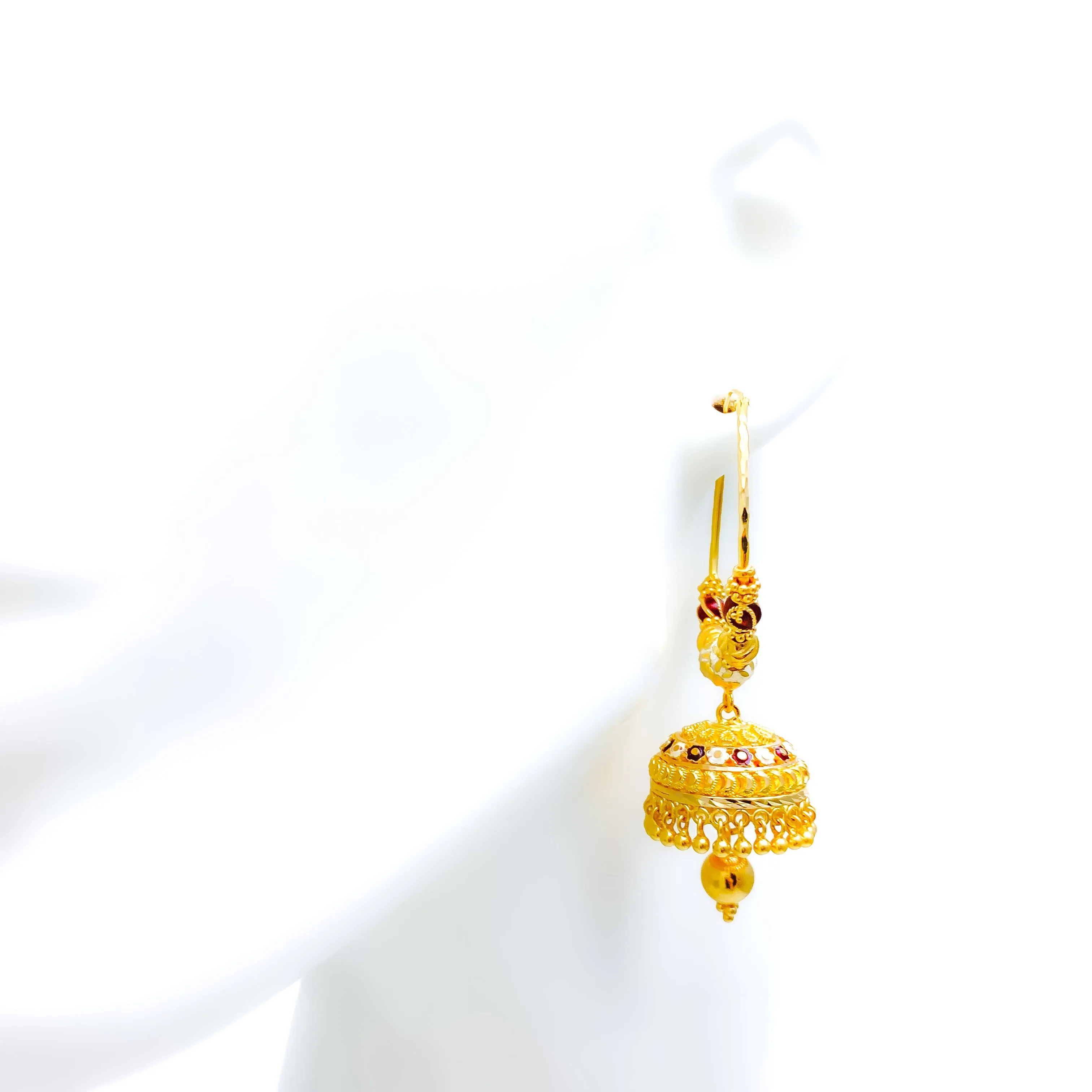 Palatial Bright 22K Gold Chandelier Meena Bali Earrings