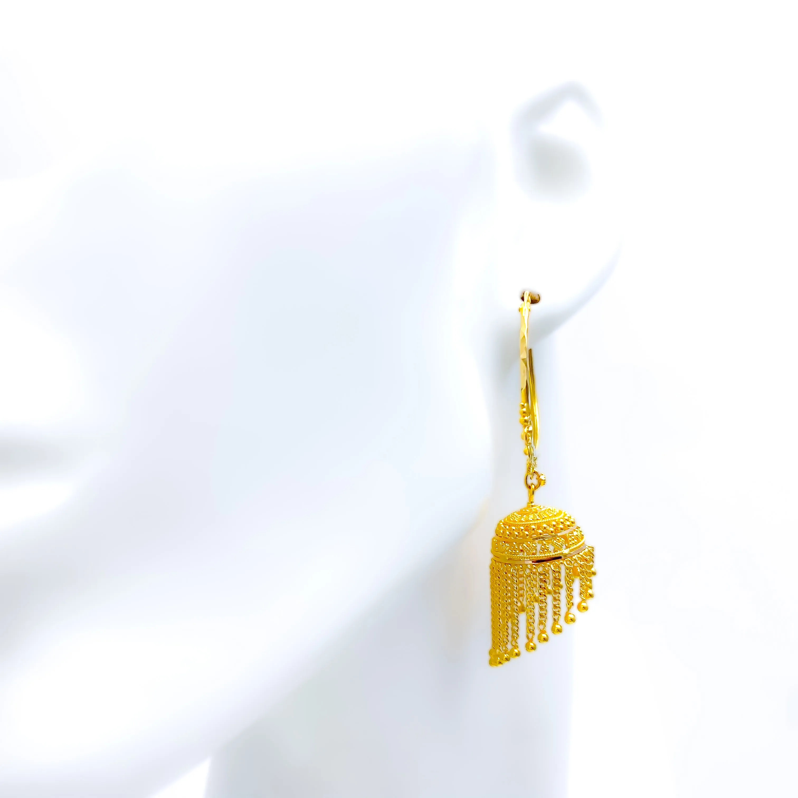 Palatial Dressy 22K Gold Bali Earrings