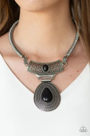 Paparazzi - Prowling Prowess - Black Necklace