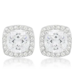 Pave Halo Earrings