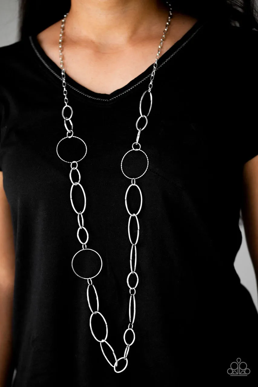 Perfect MISMATCH Silver Paparazzi Necklace