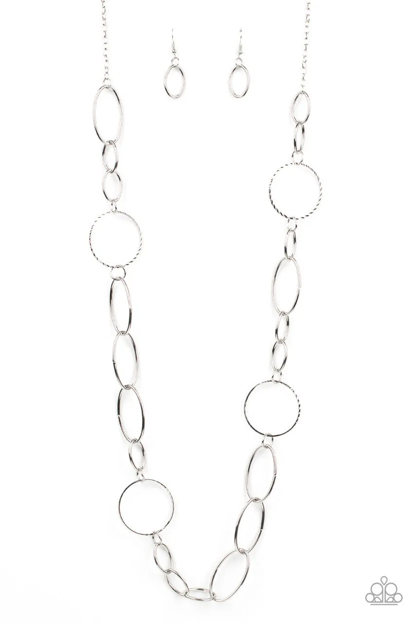 Perfect MISMATCH Silver Paparazzi Necklace