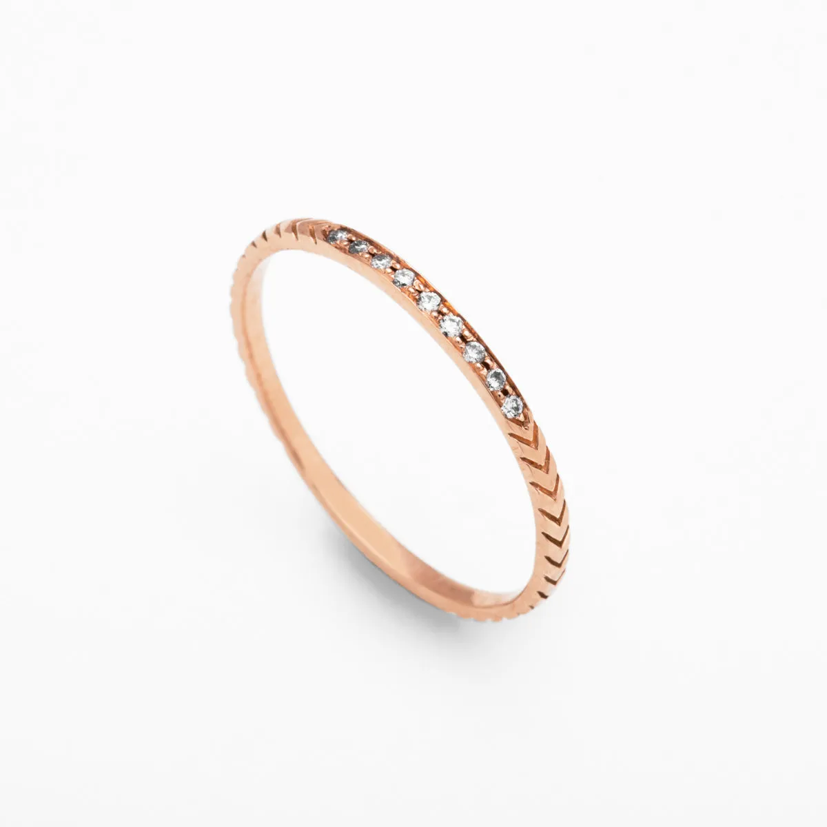 Petite Pave Arrows Ring