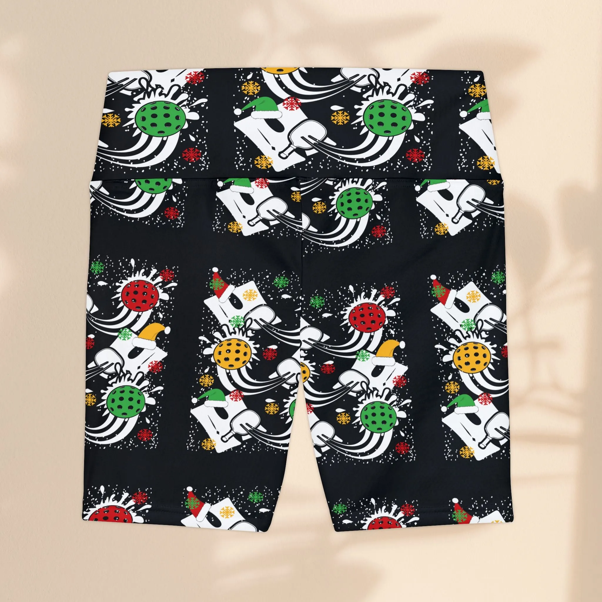 Pickleball Print Women's Workout Shorts - Fun Holiday Print