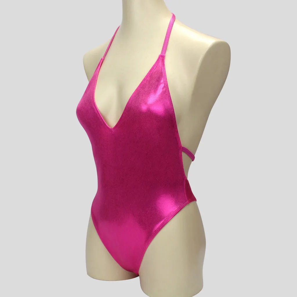 Pink Bodybuilding One-Piece Bikini