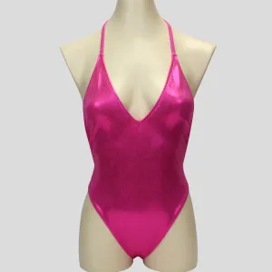 Pink Bodybuilding One-Piece Bikini