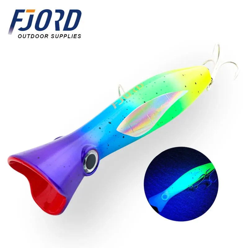 Poppers Sea surface Fishing Lure 165mm 82g Floating big Hard Bait Z Shaped