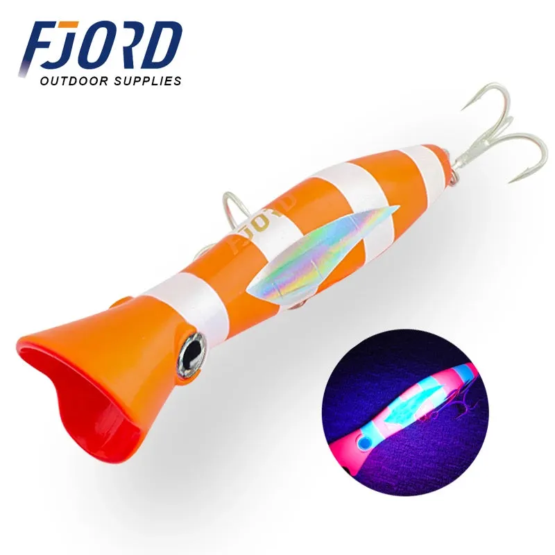 Poppers Sea surface Fishing Lure 165mm 82g Floating big Hard Bait Z Shaped