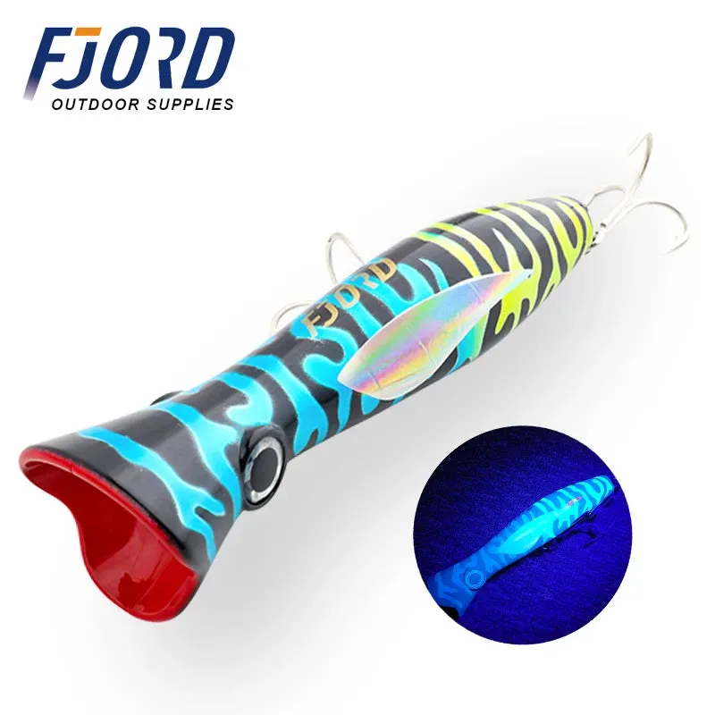Poppers Sea surface Fishing Lure 165mm 82g Floating big Hard Bait Z Shaped