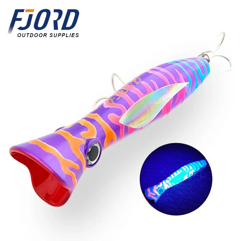 Poppers Sea surface Fishing Lure 165mm 82g Floating big Hard Bait Z Shaped