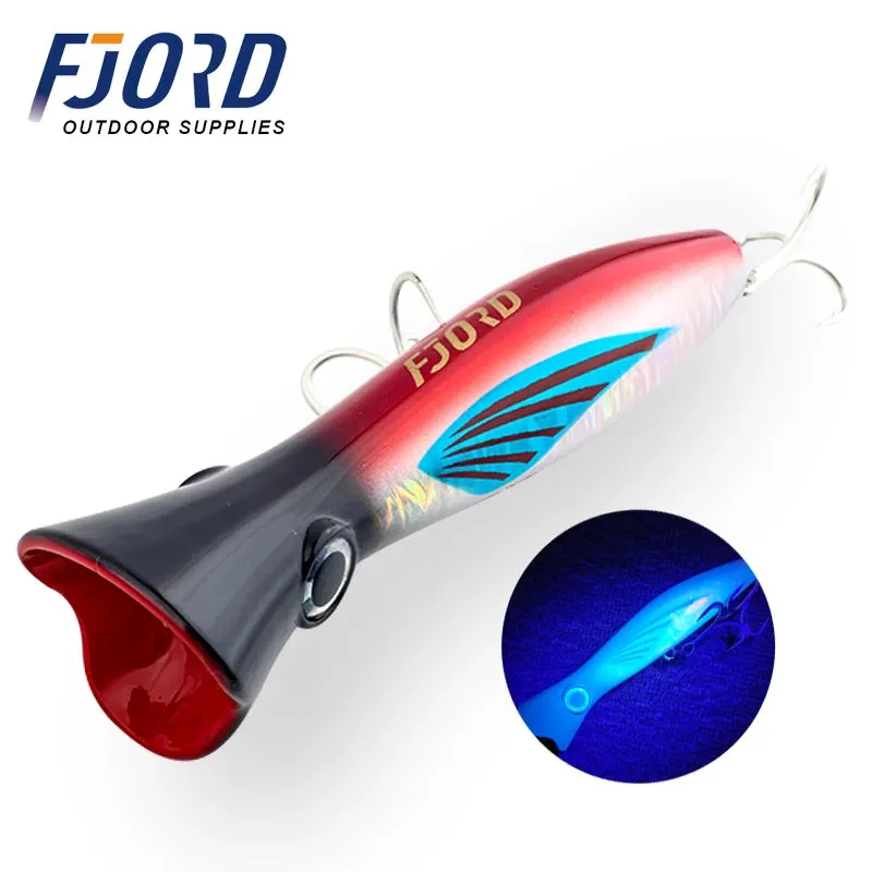 Poppers Sea surface Fishing Lure 165mm 82g Floating big Hard Bait Z Shaped