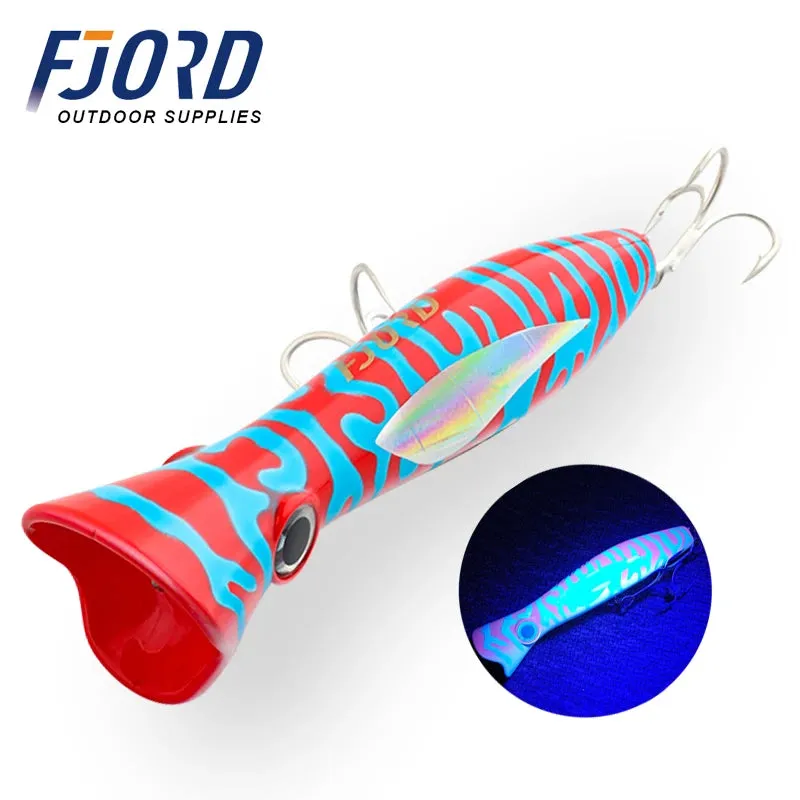 Poppers Sea surface Fishing Lure 165mm 82g Floating big Hard Bait Z Shaped