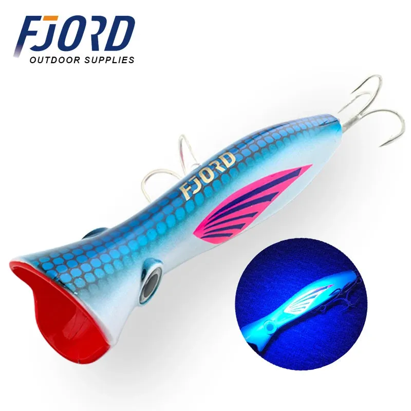 Poppers Sea surface Fishing Lure 165mm 82g Floating big Hard Bait Z Shaped