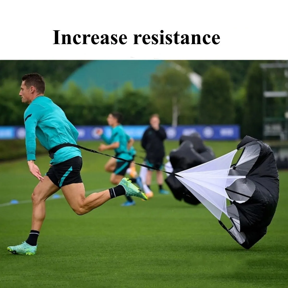 Premium Adjustable Speed Resistance Umbrella for Agility & Fitness Training – Football & Soccer Running Chute, Portable with Waist Band & Storage Bag – Increase Speed, Strength & Endurance