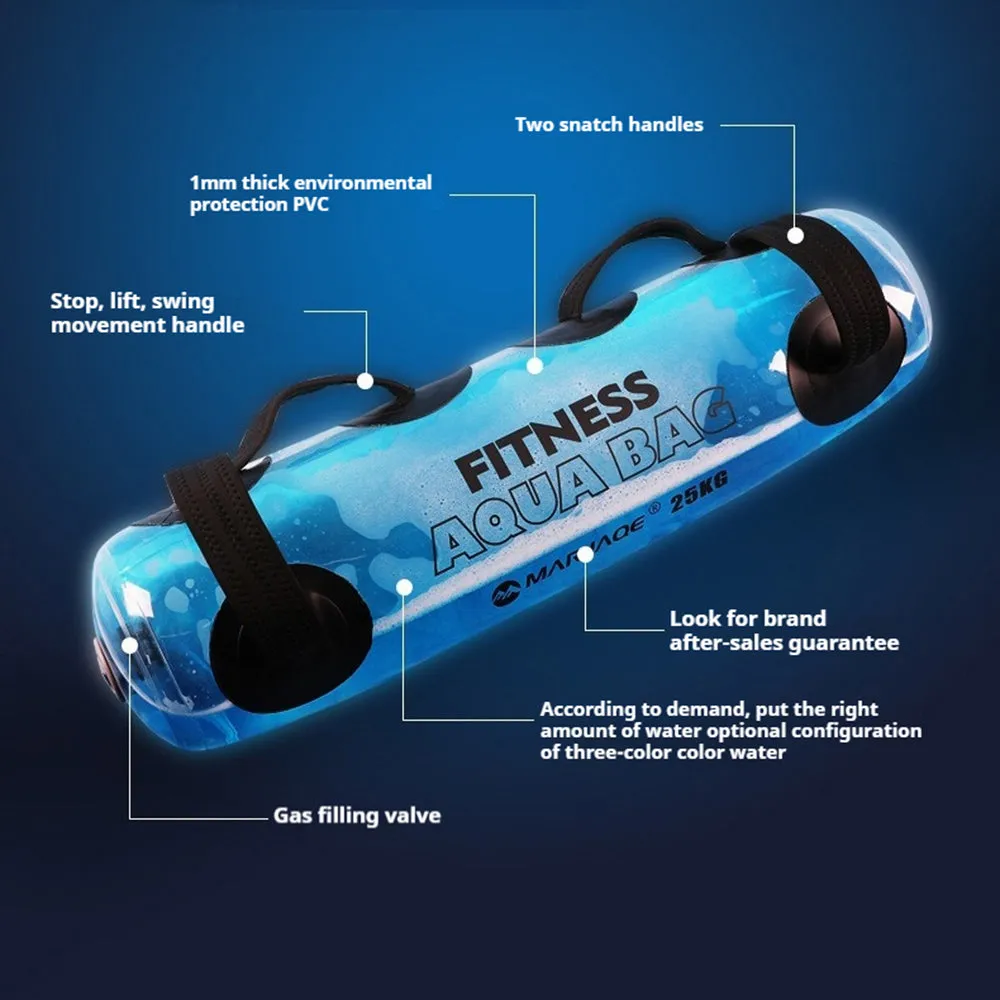 Premium Fitness Aqua Water Bag – Adjustable Weight Training Bag for Bodybuilding & Home Gym – Durable PVC, Inflatable Lifting Accessory for Strength Training