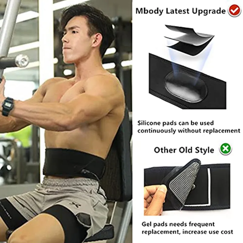Premium Muscle Trainer Fat Burning Belt - Thigh Stimulator Fitness Massager with Magnetic Therapy, ABS Material, Adjustable Leg Straps, USB Rechargeable, Ideal for Home Workout and Spa Sessions