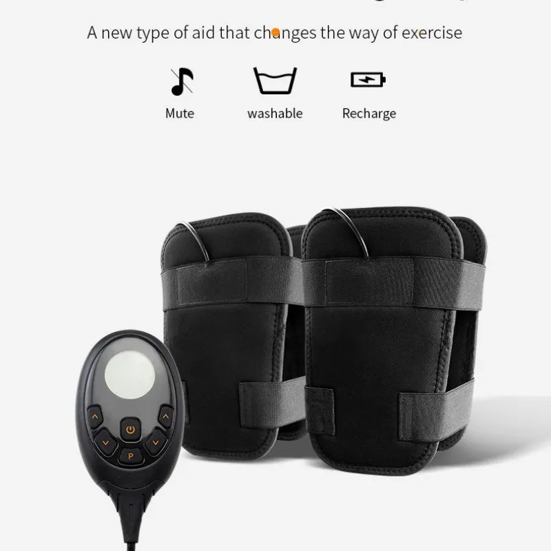 Premium Muscle Trainer Fat Burning Belt - Thigh Stimulator Fitness Massager with Magnetic Therapy, ABS Material, Adjustable Leg Straps, USB Rechargeable, Ideal for Home Workout and Spa Sessions