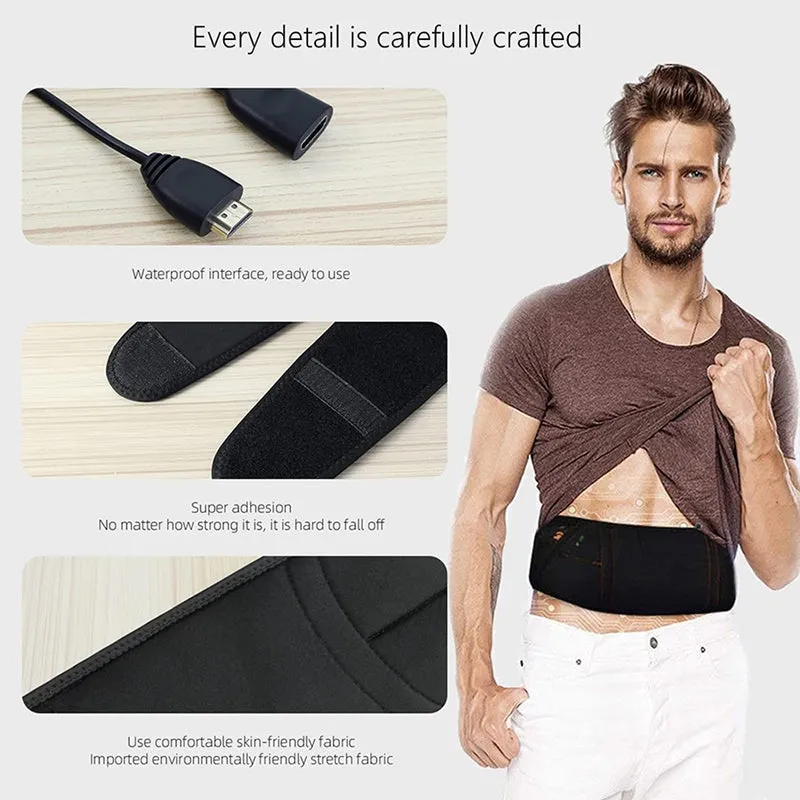 Premium Muscle Trainer Fat Burning Belt - Thigh Stimulator Fitness Massager with Magnetic Therapy, ABS Material, Adjustable Leg Straps, USB Rechargeable, Ideal for Home Workout and Spa Sessions