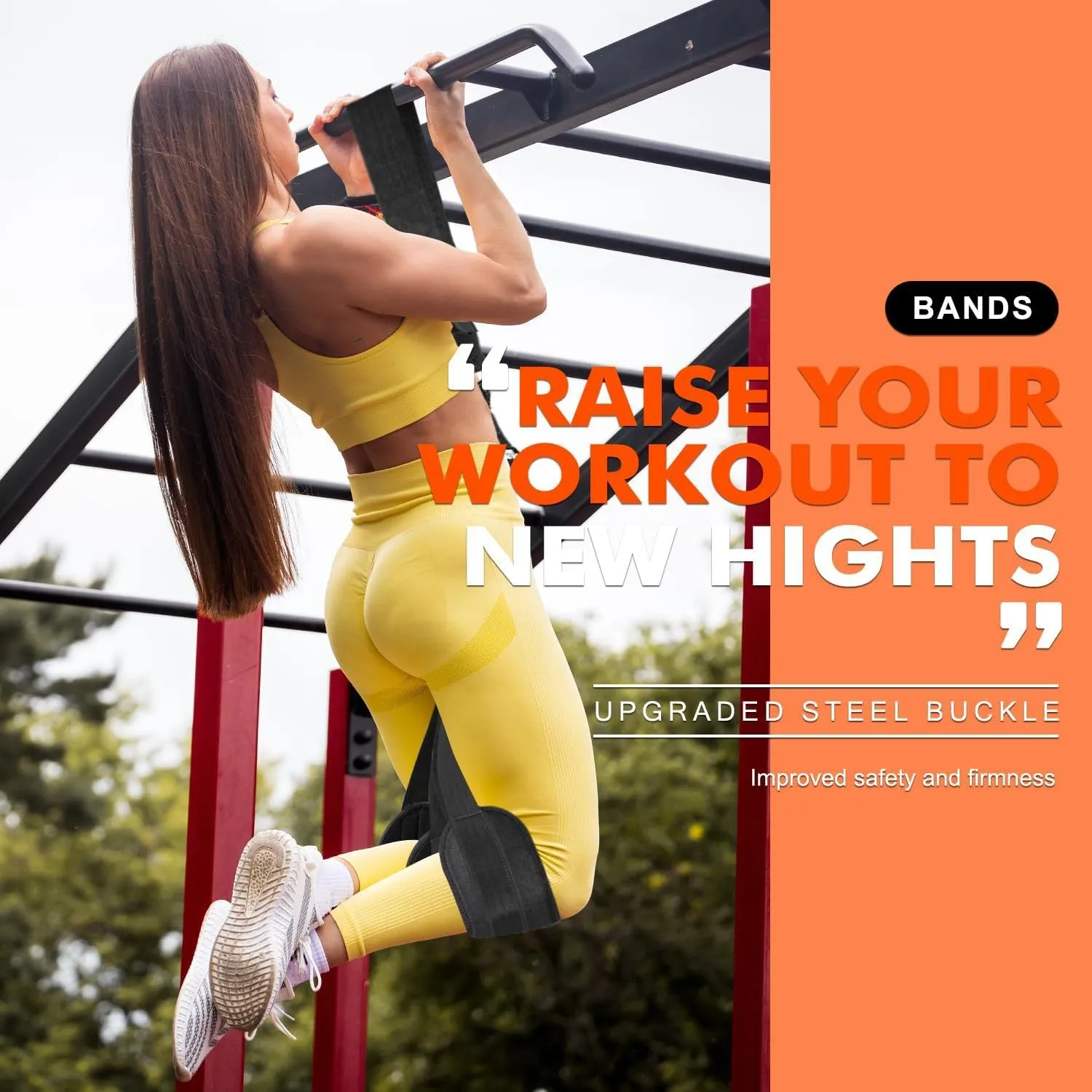 Premium Pull-up Assistance Bands for Fitness Training – Elastic Resistance Bands with Steel Buckle for Home Workout, Adjustable Pull-up Support for Upper Body Strength