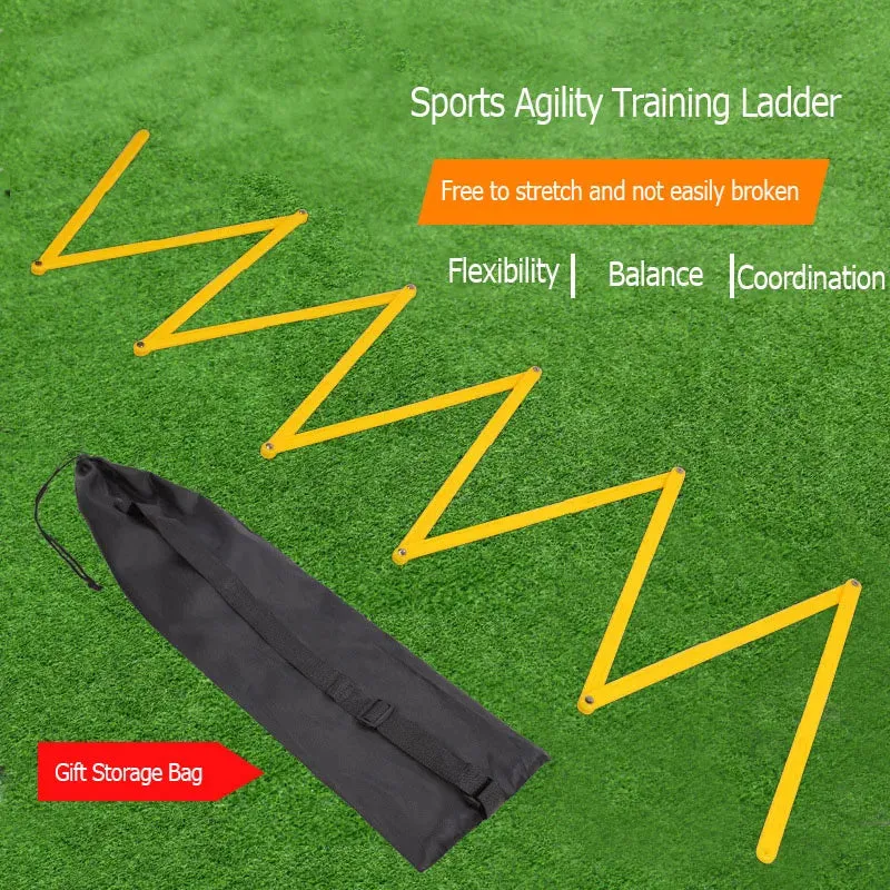 Premium Sports Agility Ladder for Football & Soccer – Adjustable Speed Training Ladder for Jumping, Fitness, and Body Coordination – Yellow, Multiple Piece Options
