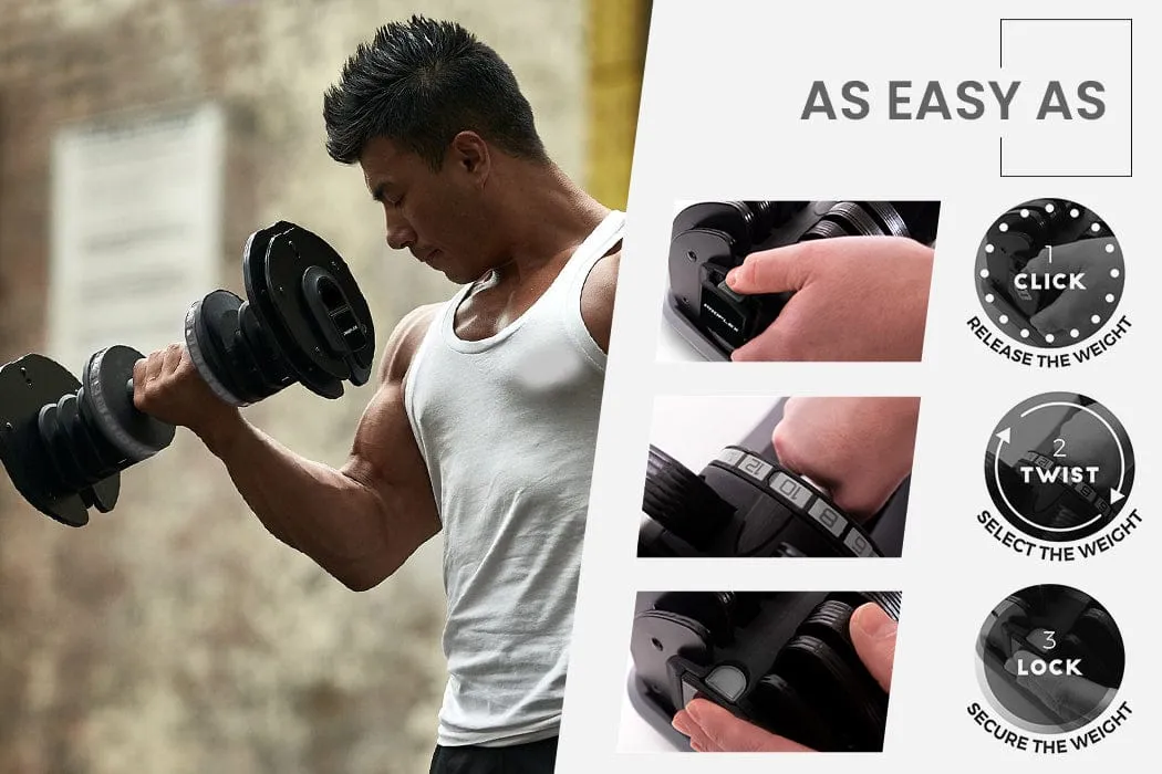 PROFLEX 25kg Adjustable Dumbbell [ONLINE ONLY]
