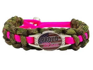 Proud Military Mom Paracord Bracelet