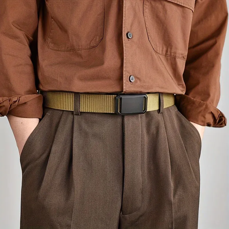 Quick Release Genuine Metal Buckle Tactical Style Soft Nylon Belt