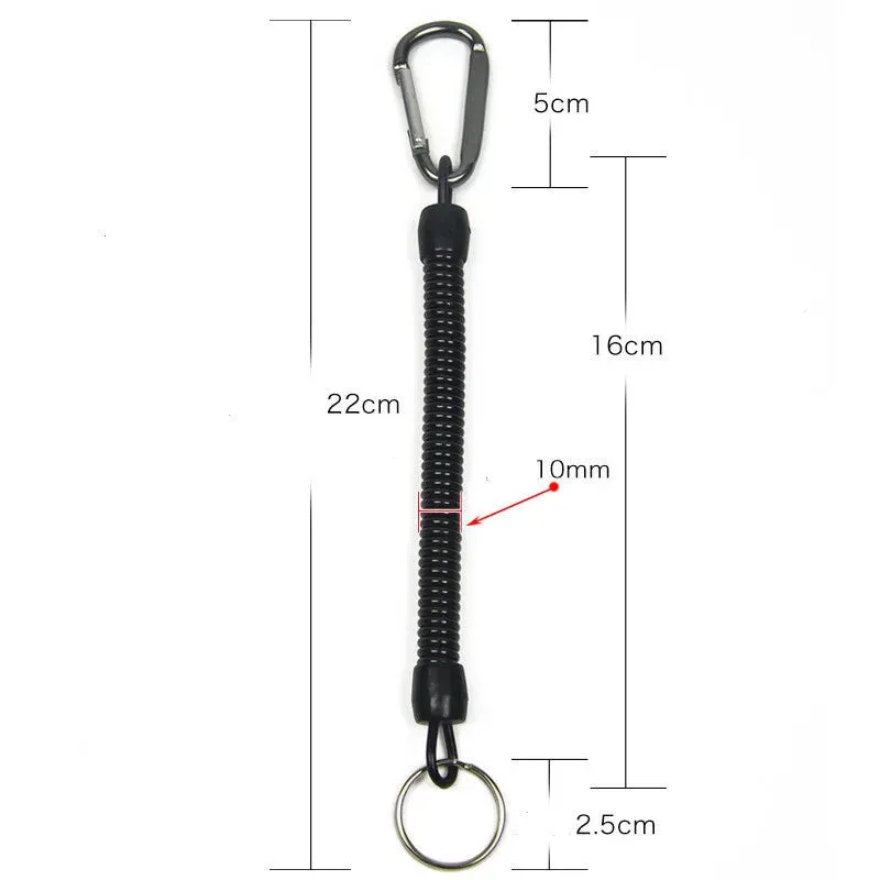 "Secure Explorer: Tactical Lanyard Spring Rope - The Ultimate Outdoor Companion"