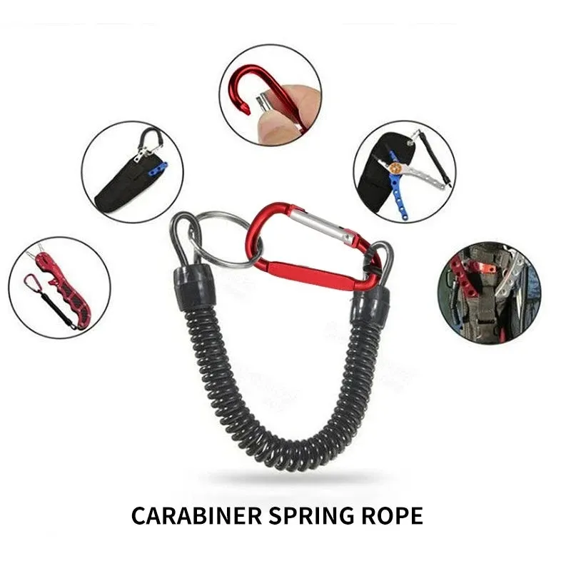 "Secure Explorer: Tactical Lanyard Spring Rope - The Ultimate Outdoor Companion"