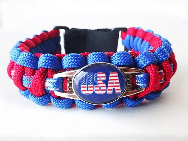 "U.S.A." Paracord Bracelet