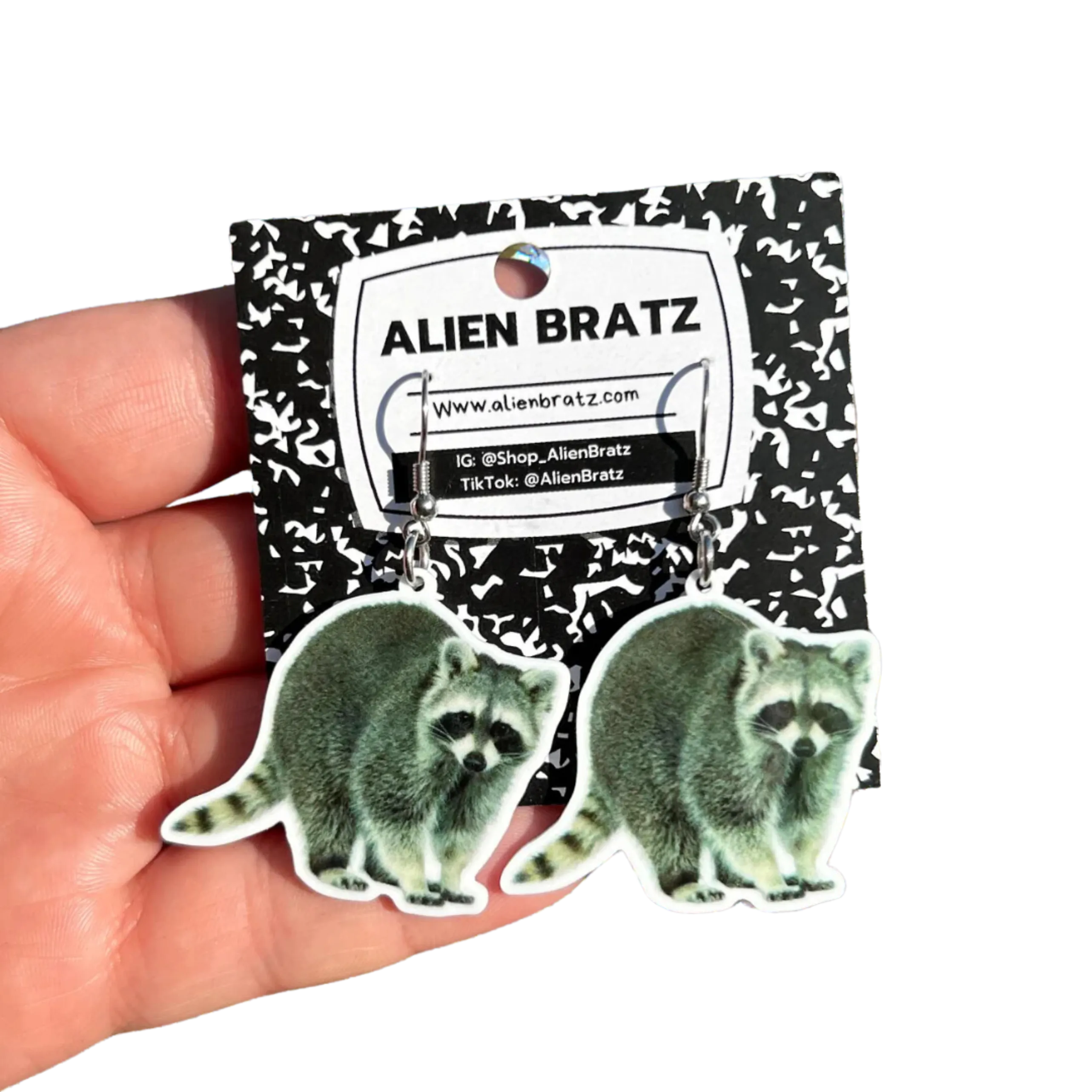 Raccoon Earrings