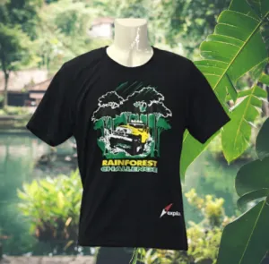 RAINFOREST CHALLENGE DRY FIT T-SHIRT - RFC - Small BLACK ROUND NECK MICROFIBER T-SHIRT
