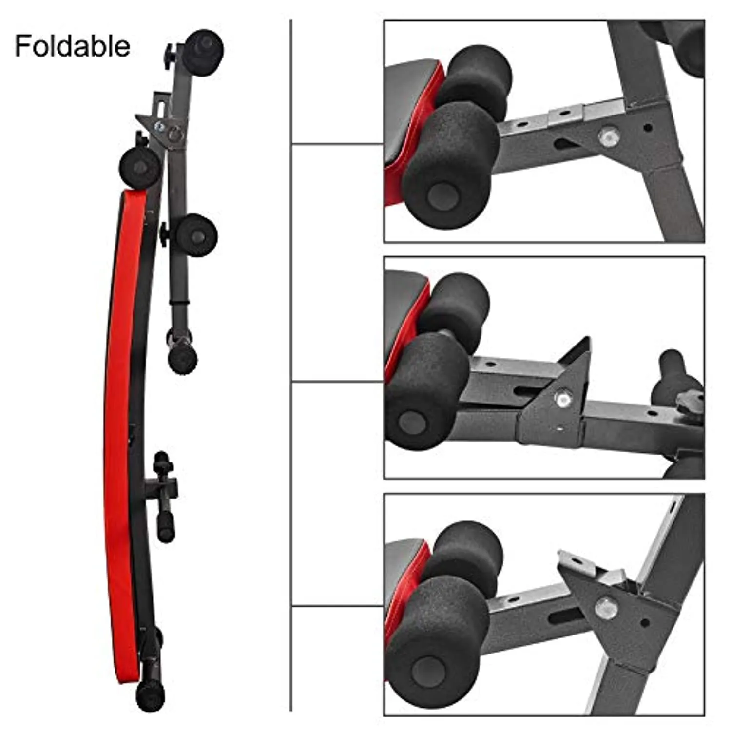 RELIFE REBUILD YOUR LIFE Sit Up Bench Adjustable Workout Foldable Bench Fitness Equipment for Home Gym Ab Exercises New Version