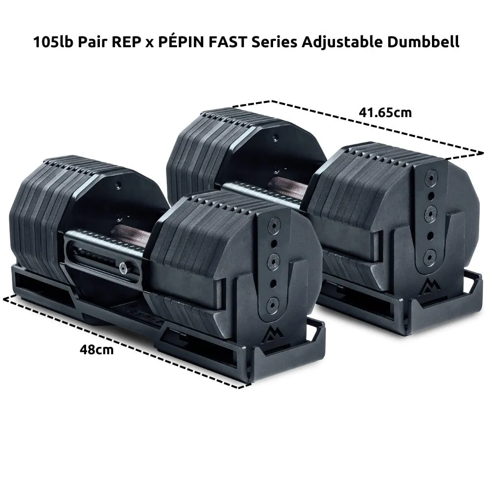 REP x PÉPIN FAST Series Adjustable Dumbbell (In Pairs)