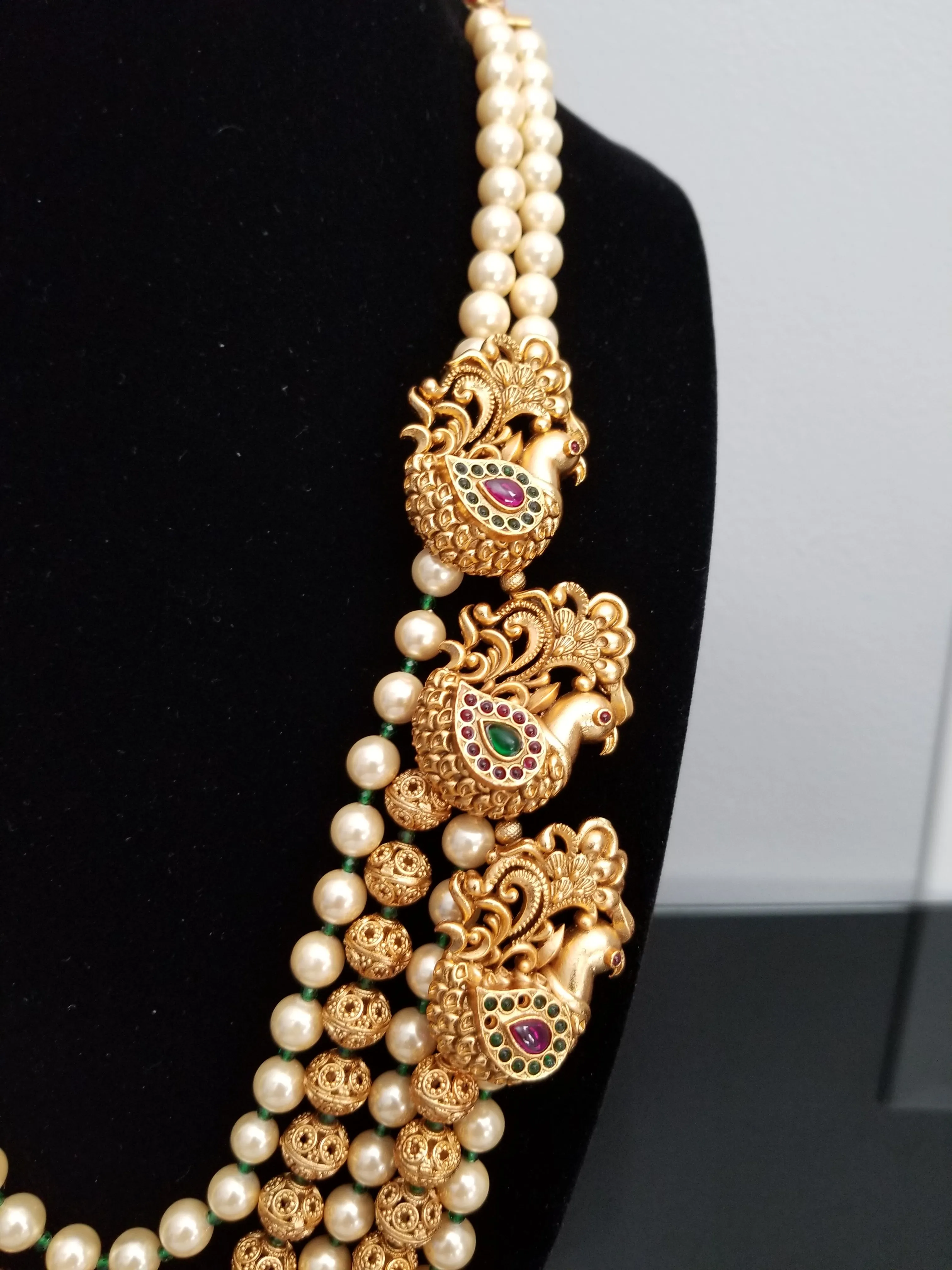 Reserved For Prasanna Bhuvan Hard Gold Plated Temple Design Heavy Maala