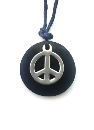 RETIRED - Peace Sign Shungite Necklace & Pendant