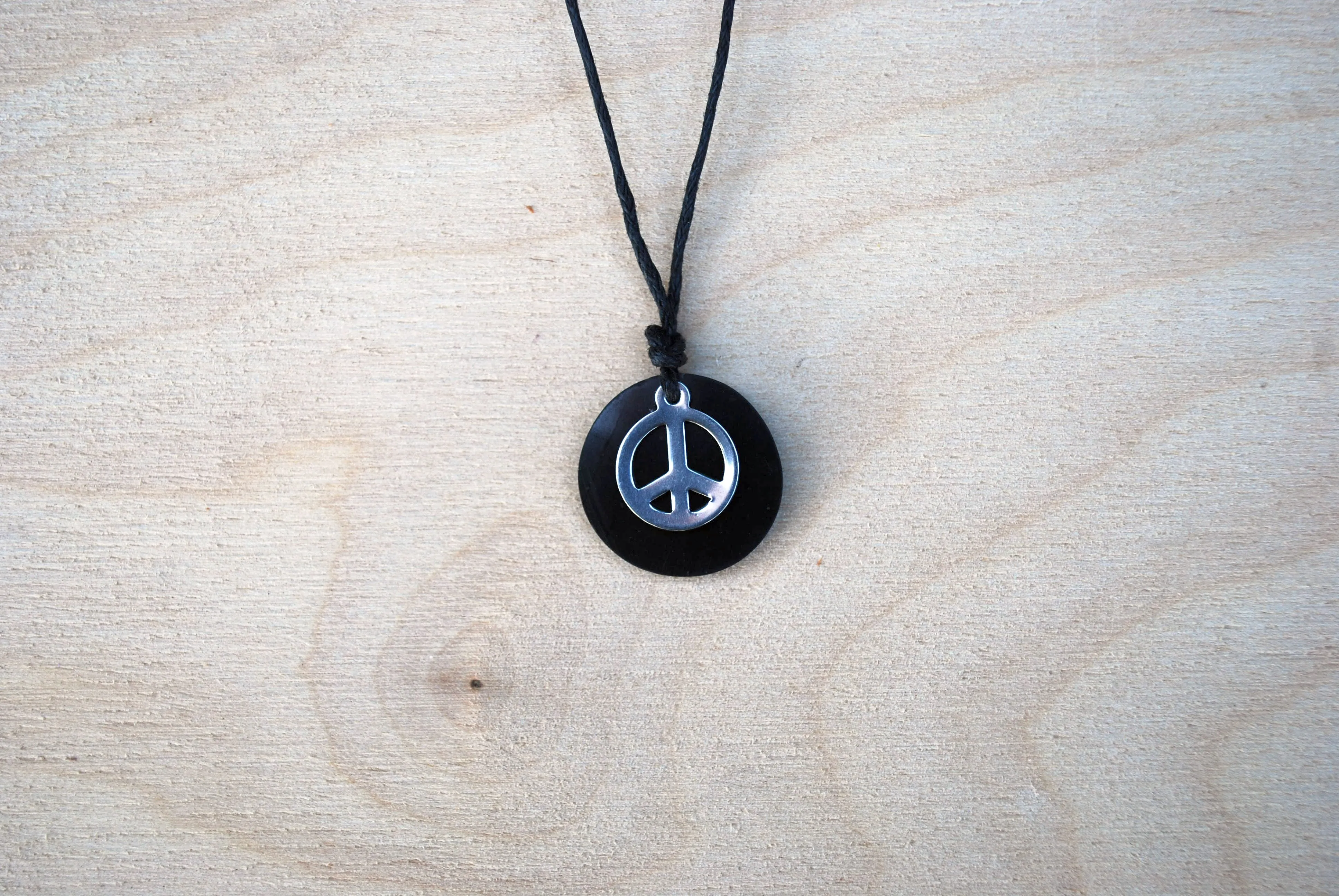 RETIRED - Peace Sign Shungite Necklace & Pendant