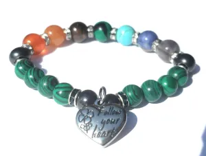 RETIRED - Shungite and Malachite Chakra Bracelet (Heart Chakra)