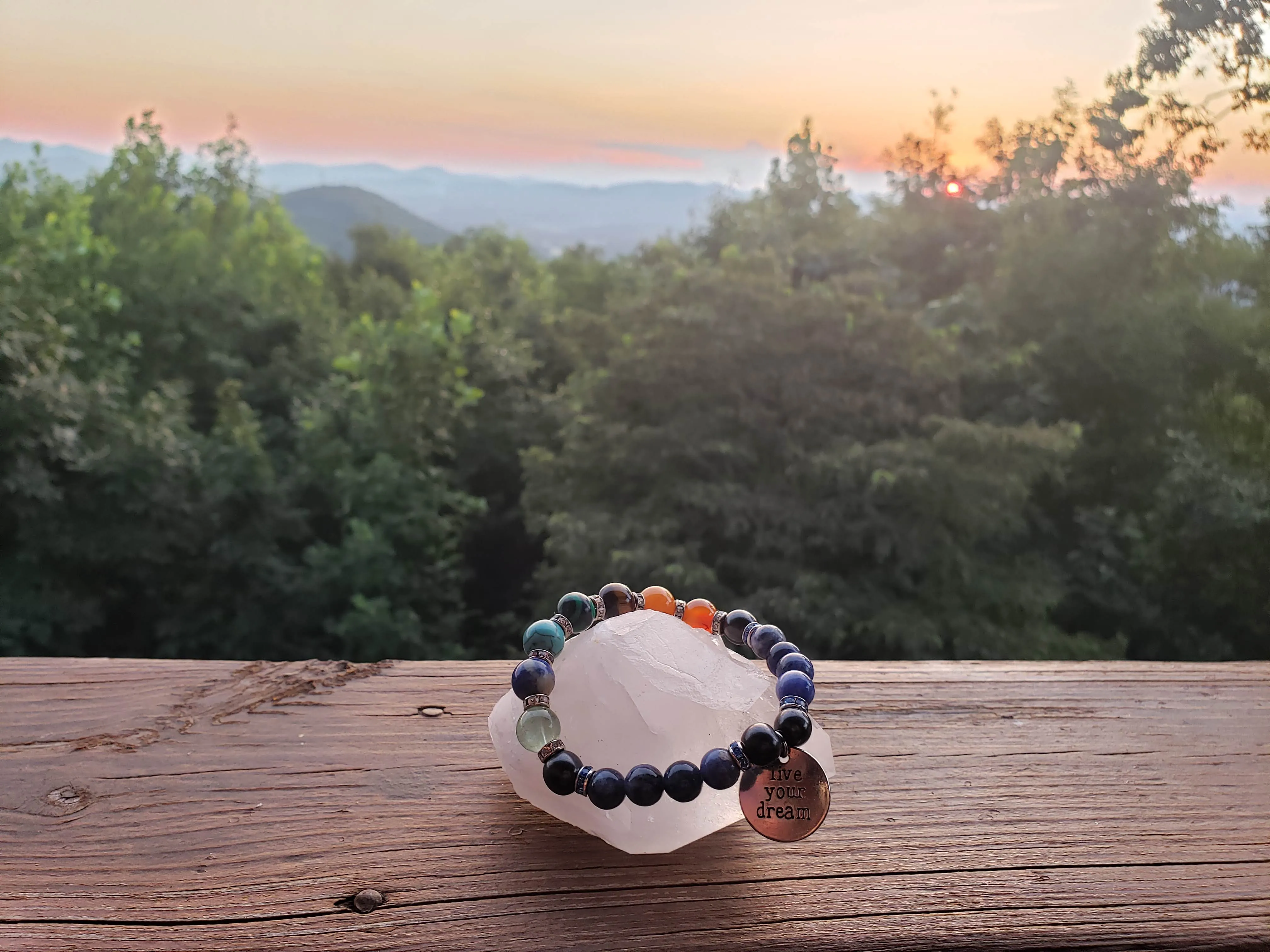 RETIRED - Shungite and Sodalite Chakra Bracelet (Third Eye Chakra)
