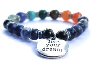 RETIRED - Shungite and Sodalite Chakra Bracelet (Third Eye Chakra)