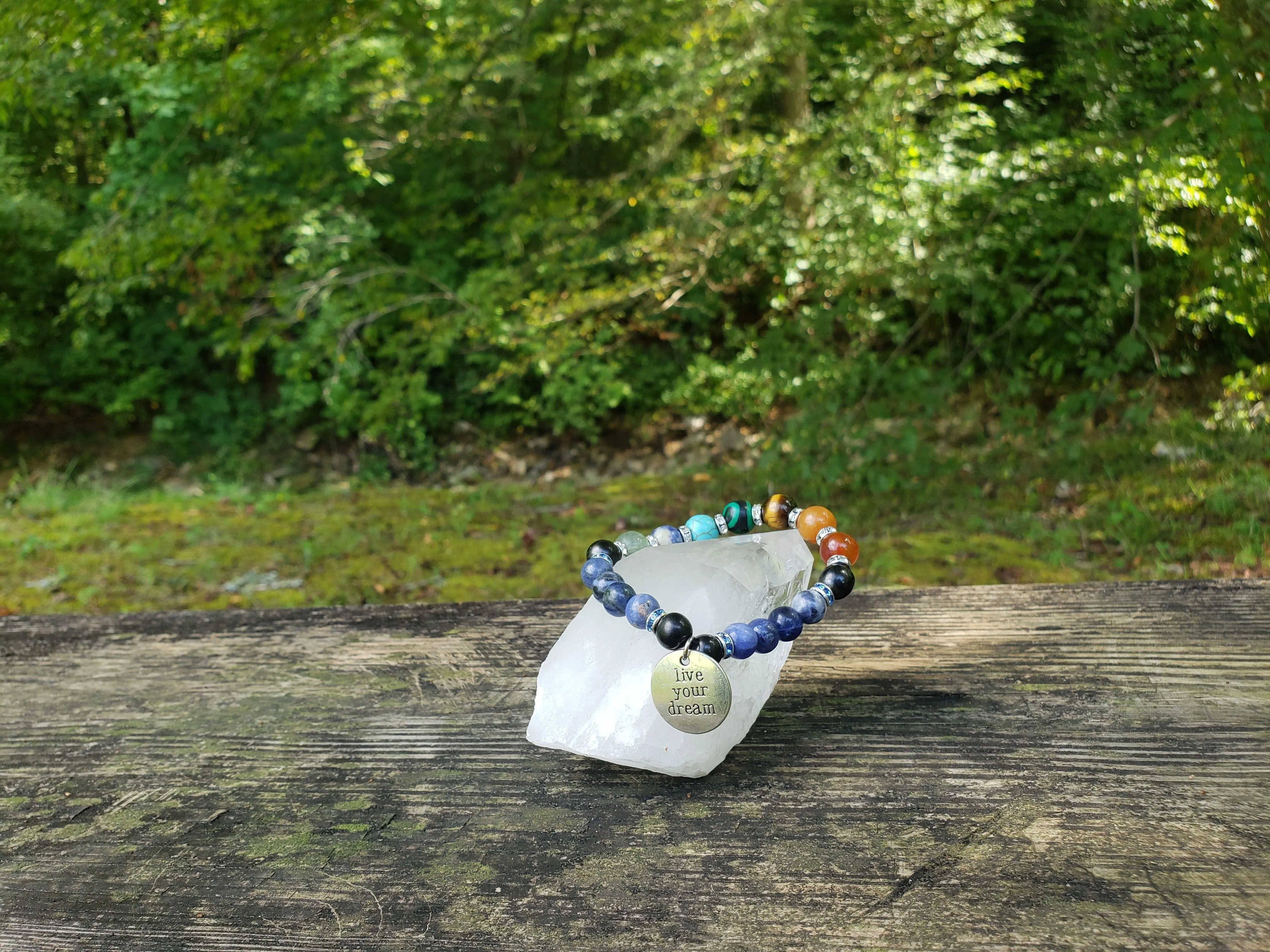 RETIRED - Shungite and Sodalite Chakra Bracelet (Third Eye Chakra)