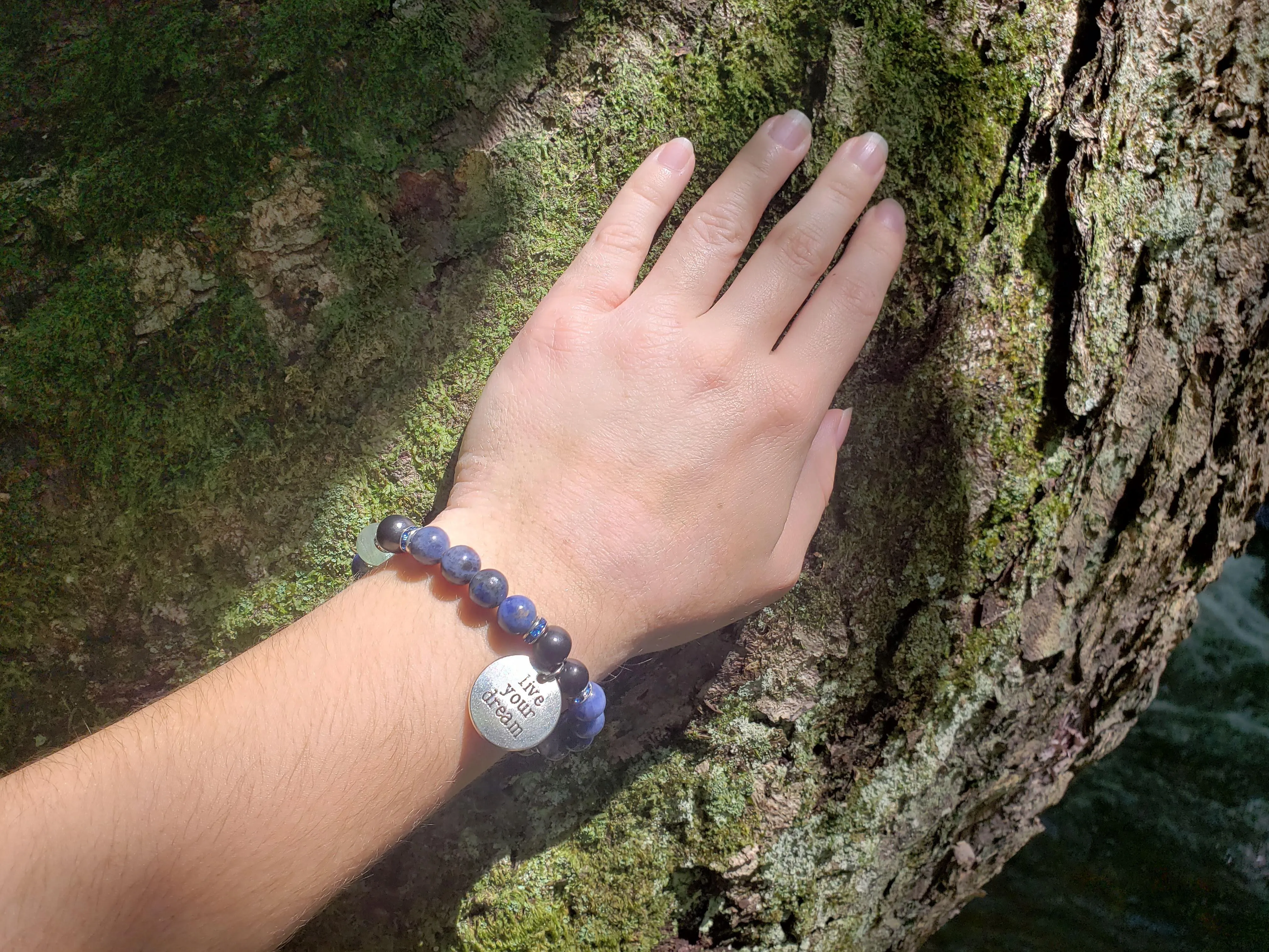 RETIRED - Shungite and Sodalite Chakra Bracelet (Third Eye Chakra)